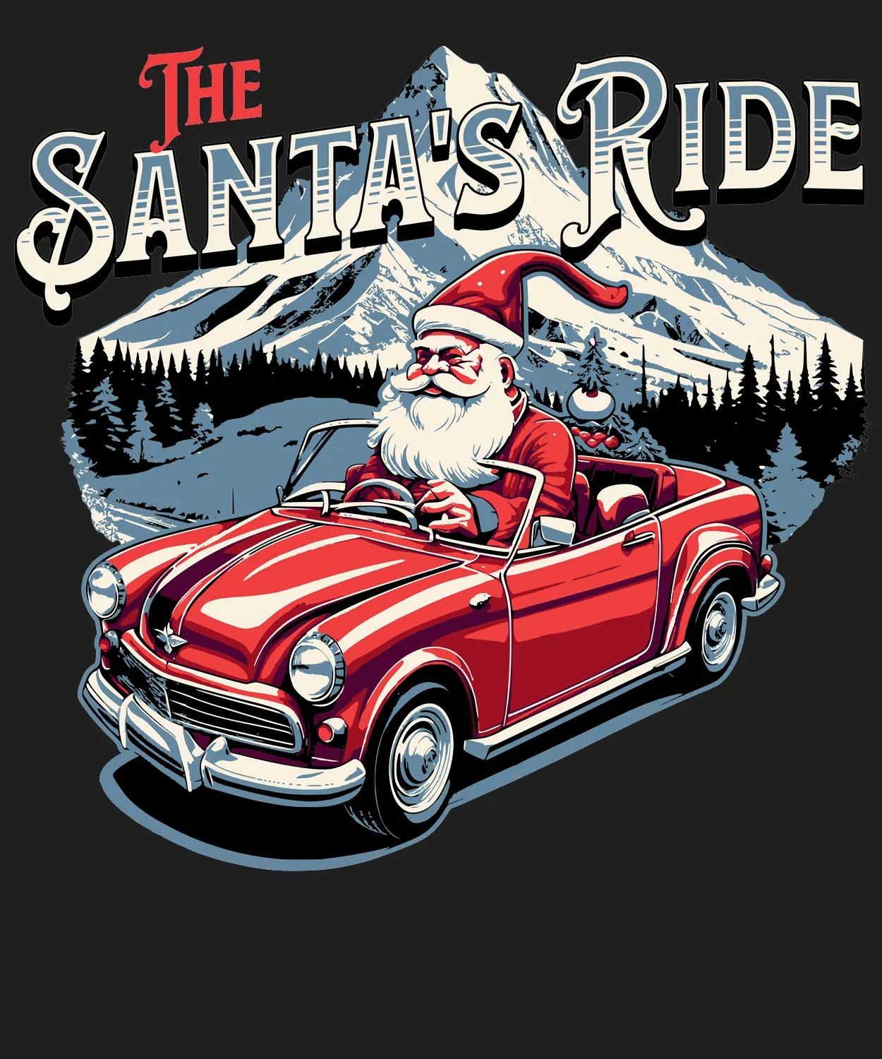 Santa's Ride - DTF Ready to Press - Heat Press Transfer