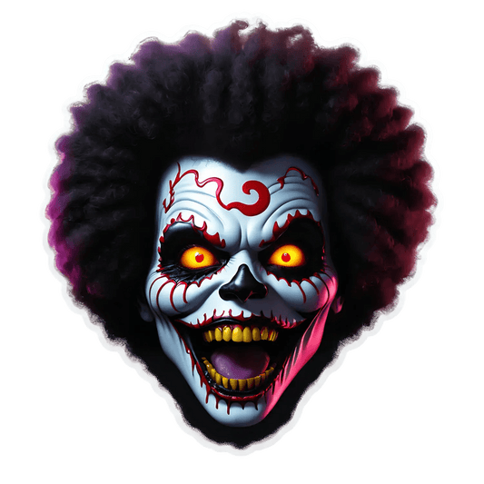 Scary Clown Face - UV Sticker - Heat Press Transfer