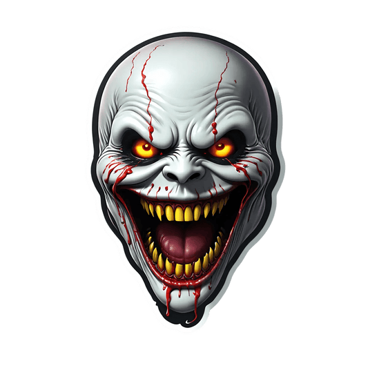 Scary Clown Sticker - UV DTF Halloween Graphic - Heat Press Transfer