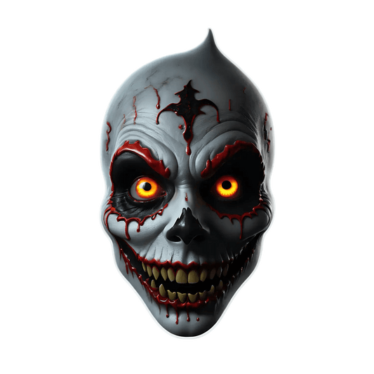 Scary Skull - Halloween Sticker - Heat Press Transfer