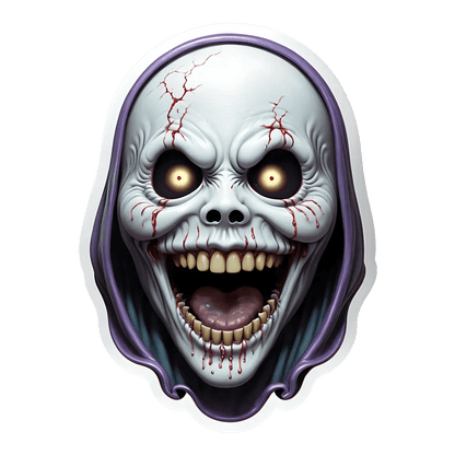 Scary Skull UV - Horror Sticker - Heat Press Transfer