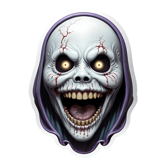 Scary Skull UV - Horror Sticker - Heat Press Transfer