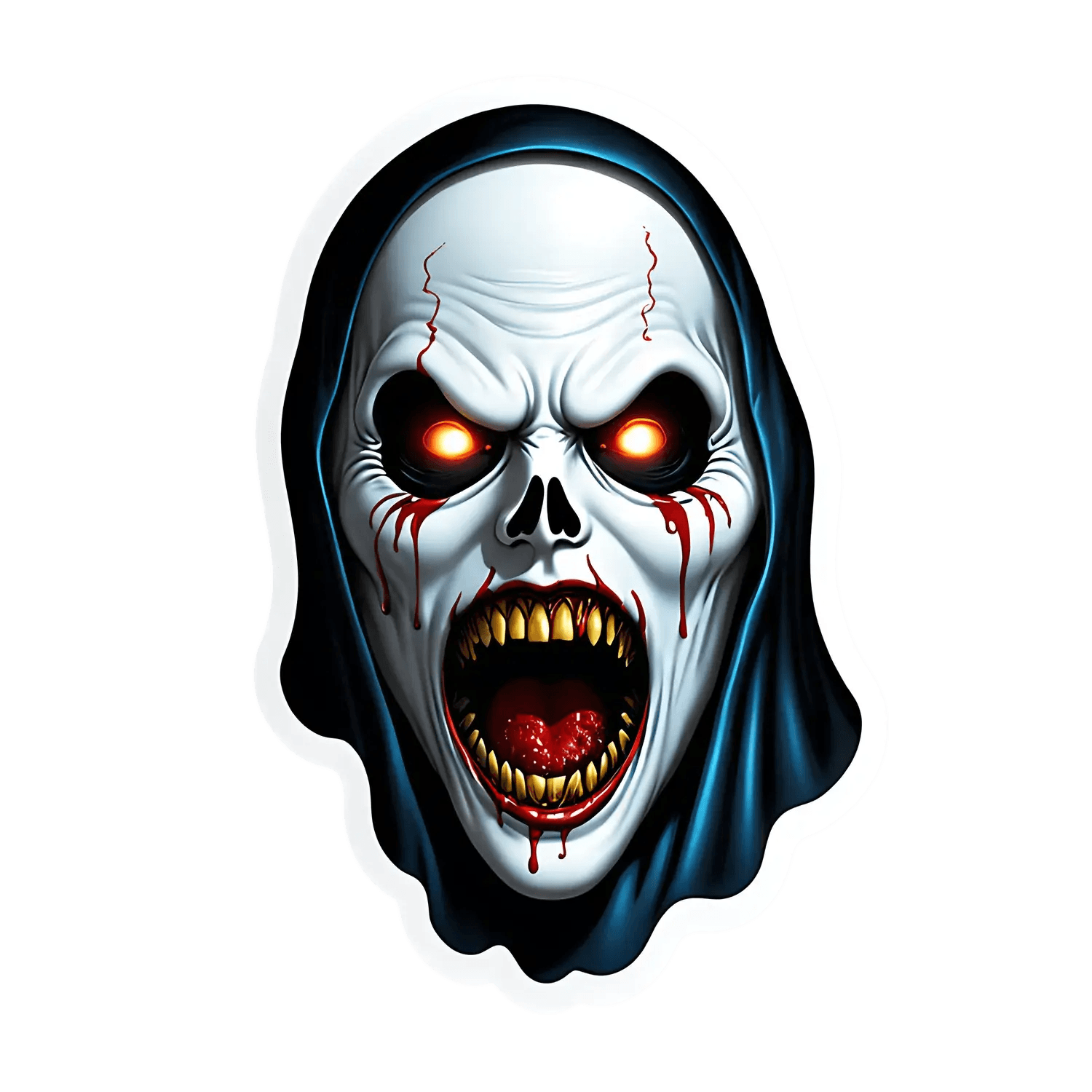 Scary Skull UV - Sticker - Heat Press Transfer