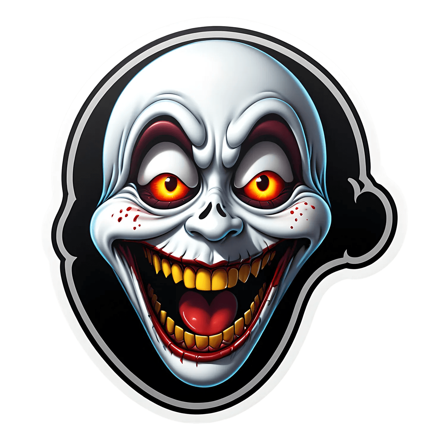 Scary Clown Sticker - Eye-catching UV Design - Heat Press Transfer