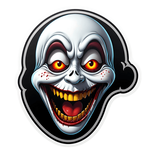 Scary Clown Sticker - Eye-catching UV Design - Heat Press Transfer