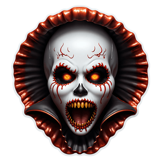 Scary Clown UV Sticker - Halloween Accessory - Heat Press Transfer