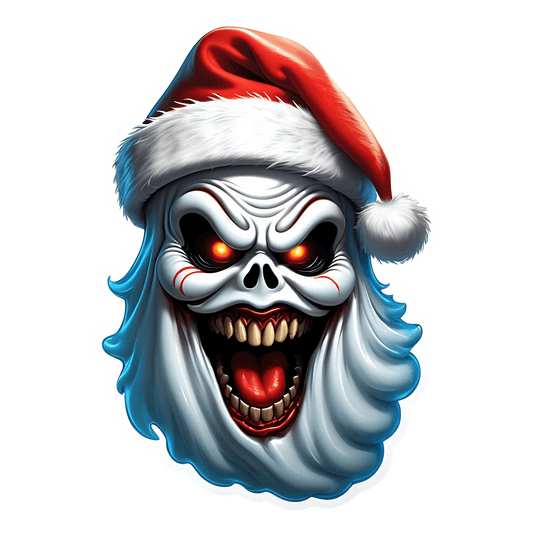 Scary Santa - Holiday Sticker - Heat Press Transfer
