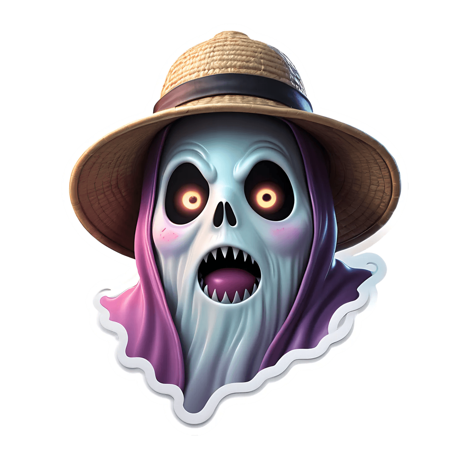 Scary Skeleton - Horror Theme Sticker - Heat Press Transfer