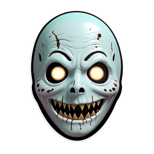Scary Skull - Halloween Sticker - Heat Press Transfer