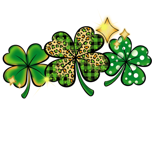 Shamrocks Design - DTF Ready To Press - Heat Press Transfer