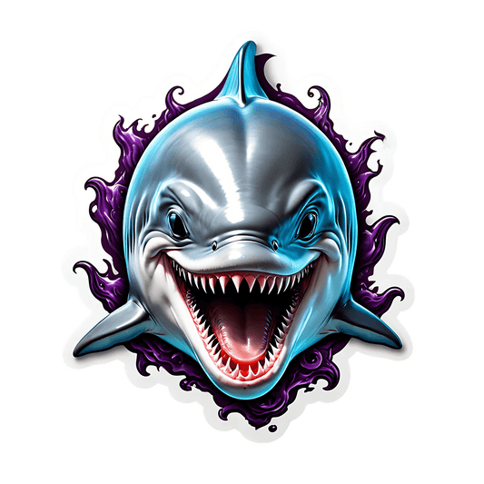 Shark Smile - UV DTF Sticker - Heat Press Transfer