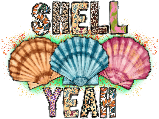 Shell Yeah Beach - DTF Ready to Press - Heat Press Transfer