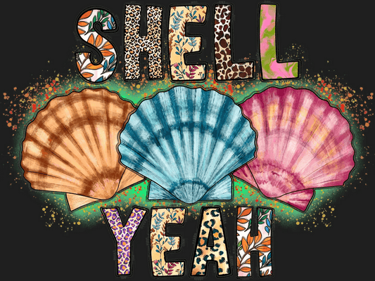 Shell Yeah Beach - DTF Ready to Press - Heat Press Transfer