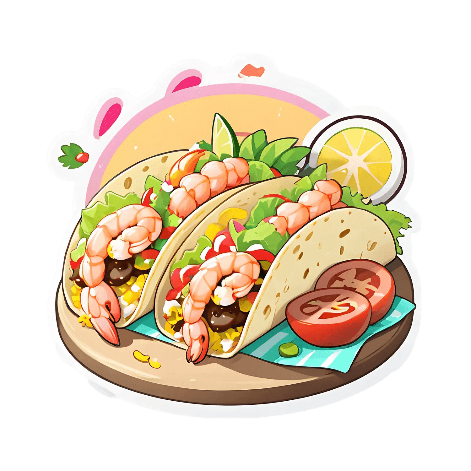 Shrimp Taco Feast - Sticker - Heat Press Transfer