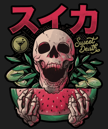 Skeleton Watermelon - DTF Ready to Press - Heat Press Transfer