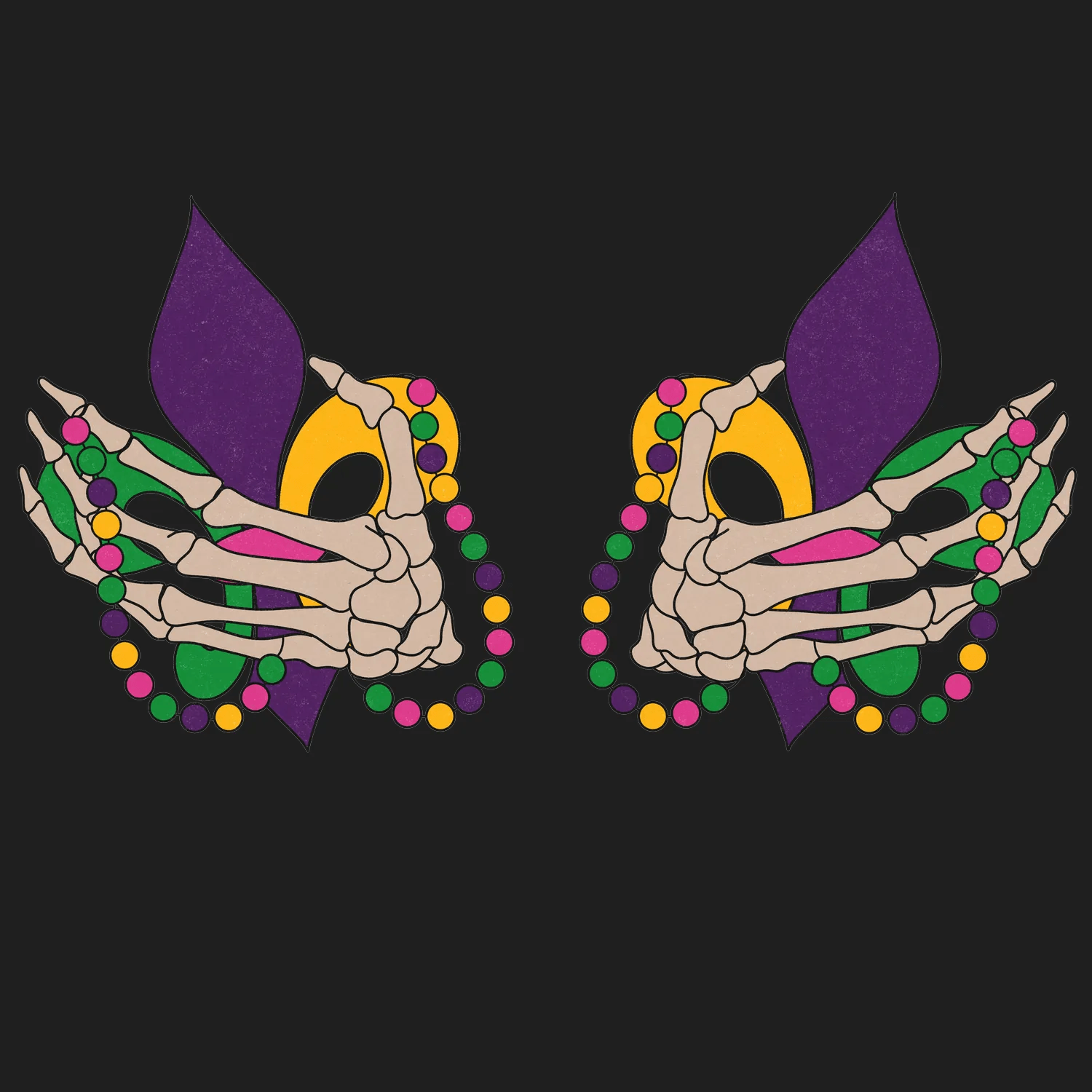 Skeleton Hands - DTF Ready to Press - Heat Press Transfer
