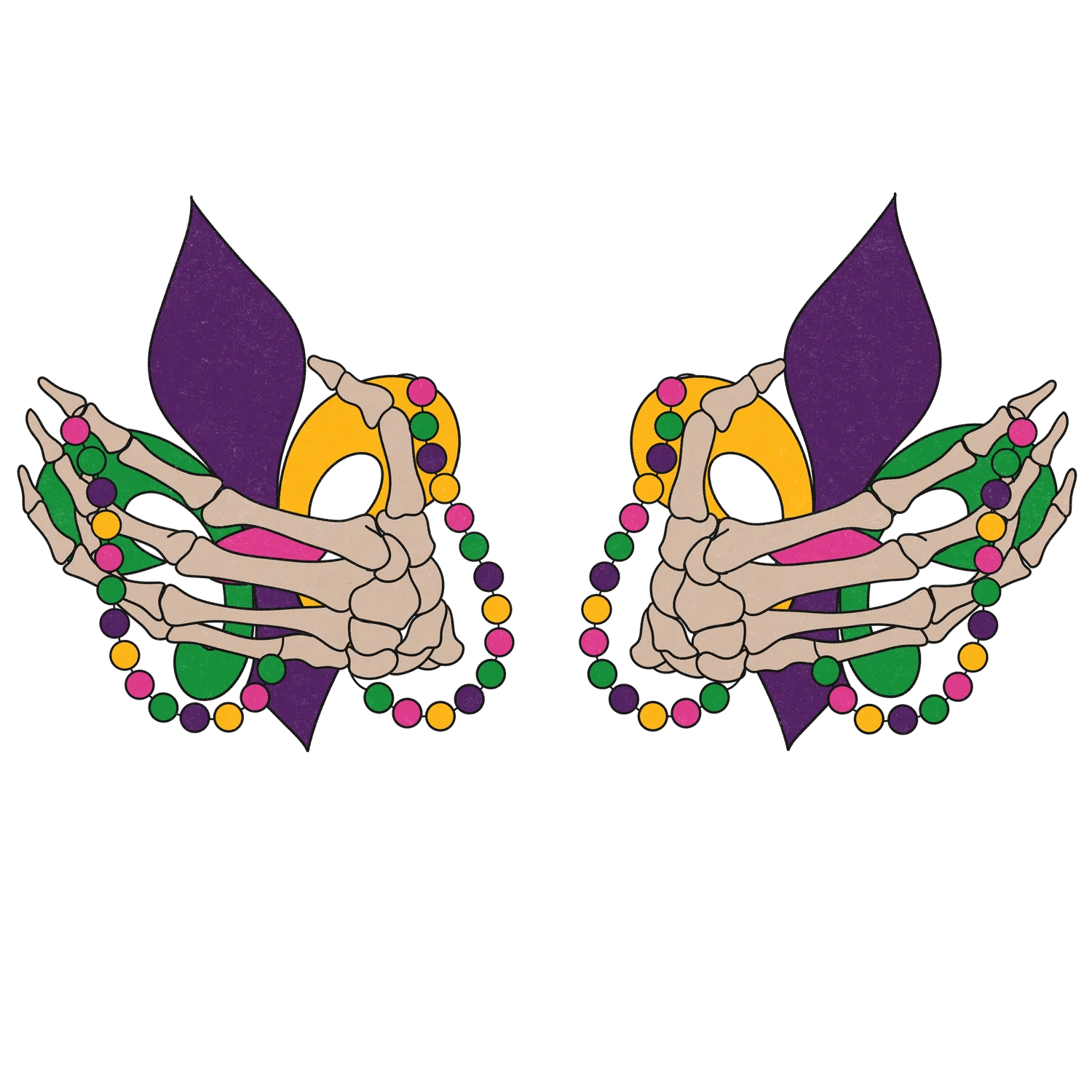 Skeleton Hands - DTF Ready to Press - Heat Press Transfer