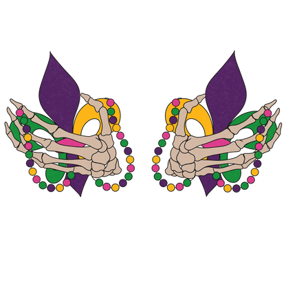 Skeleton Hands - DTF Ready to Press - Heat Press Transfer