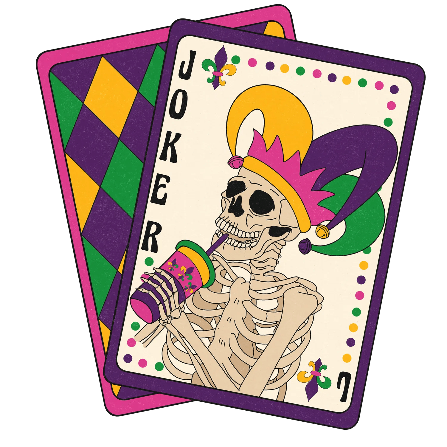 Skeleton Joker - DTF Ready to Press - Heat Press Transfer