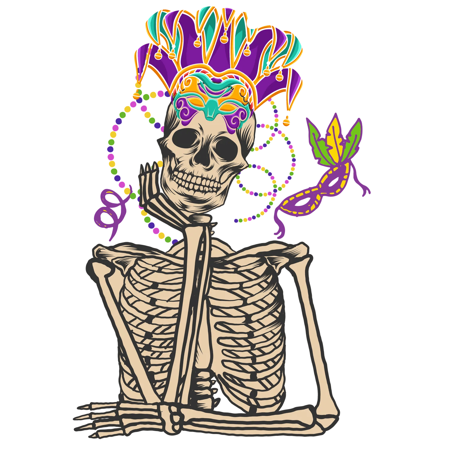 Skeleton Mariachi - DTF Ready to Press - Heat Press Transfer