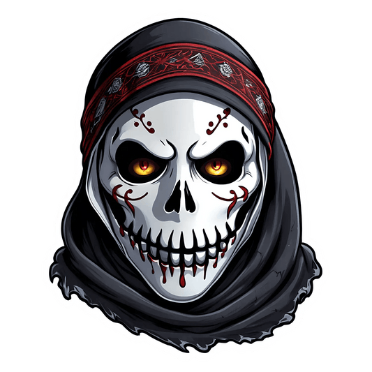 Skull Bandana UV - Sticker - Heat Press Transfer
