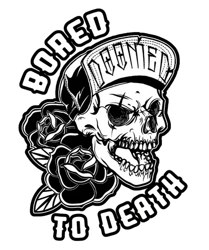 Skull Cap Rose - DTF Ready to Press - Heat Press Transfer