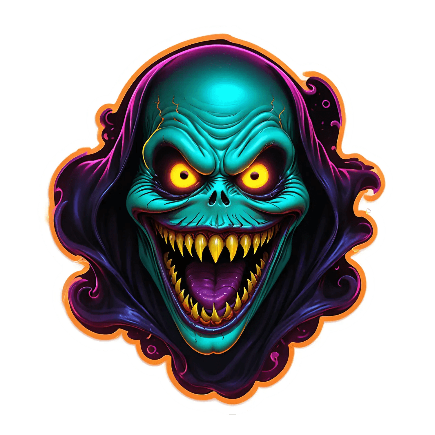 Skull Horror - UV DTF Sticker - Heat Press Transfer