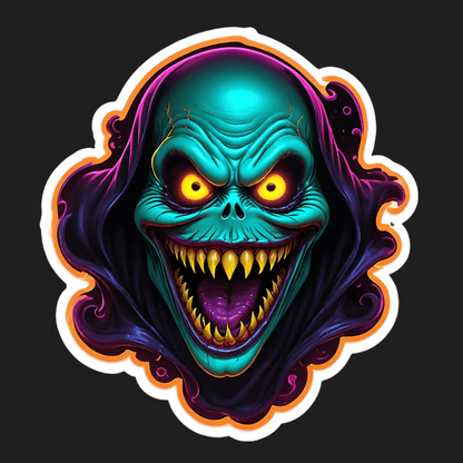 Skull Horror - UV DTF Sticker - Heat Press Transfer