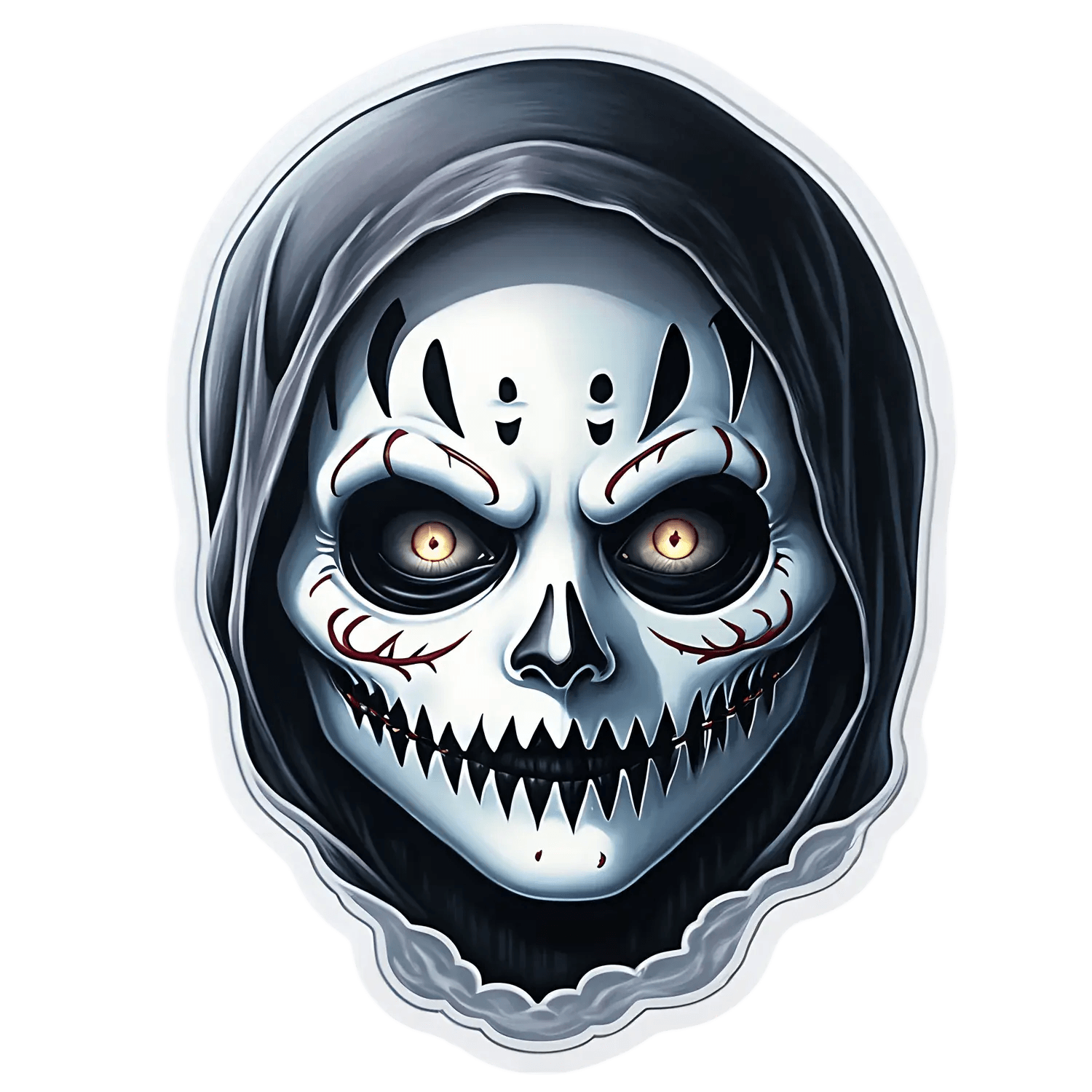 Skull Reaper - Horror Sticker - Heat Press Transfer