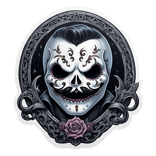 Skull Rose UV - Sticker - Heat Press Transfer