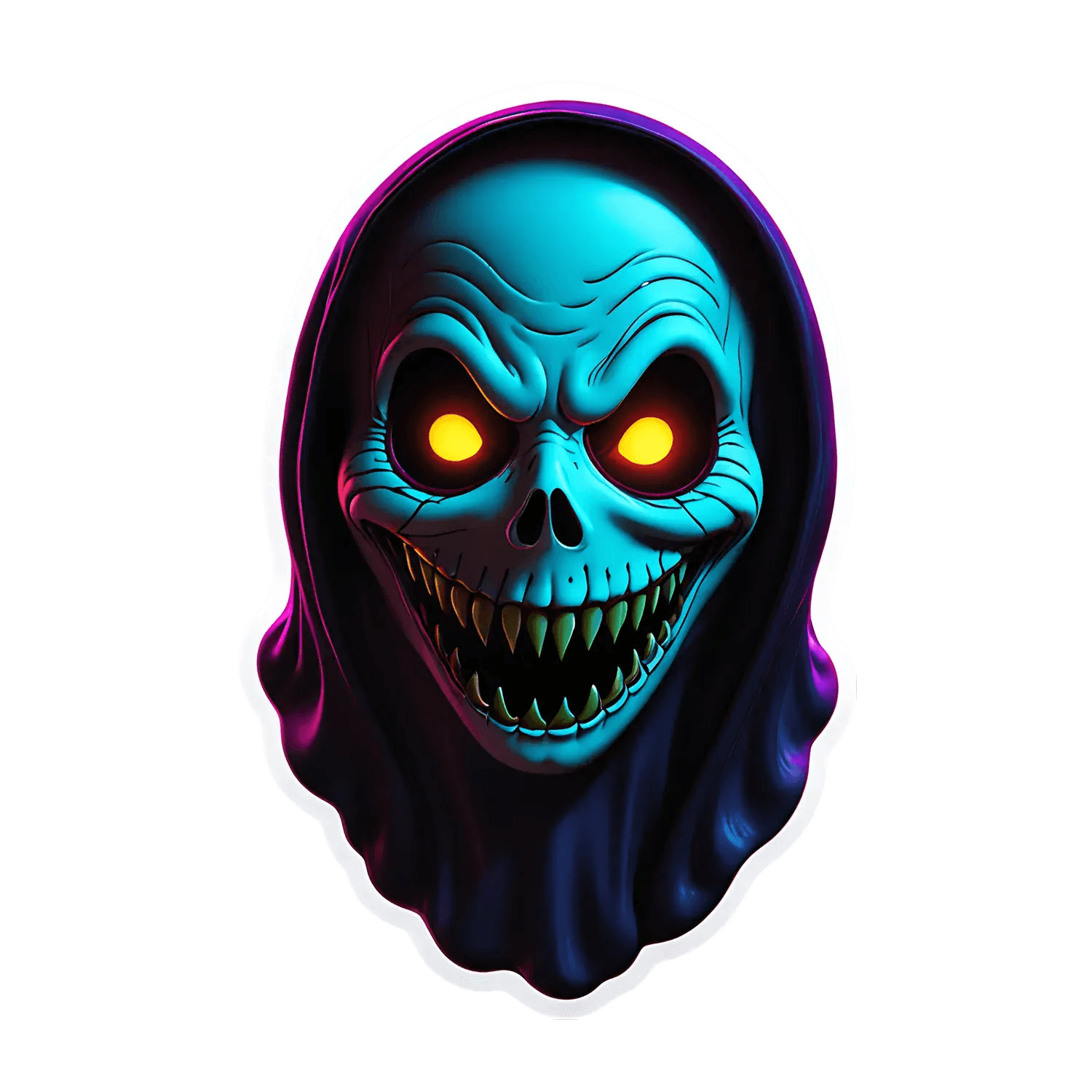 Skull Sticker - Vibrant UV DTF - Heat Press Transfer