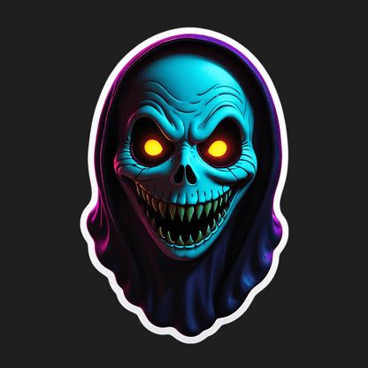 Skull Sticker - Vibrant UV DTF - Heat Press Transfer
