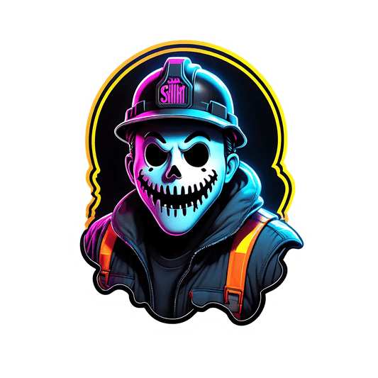 Skull Sticker with Shiny Cap - Glowing Graphics - Heat Press Transfer
