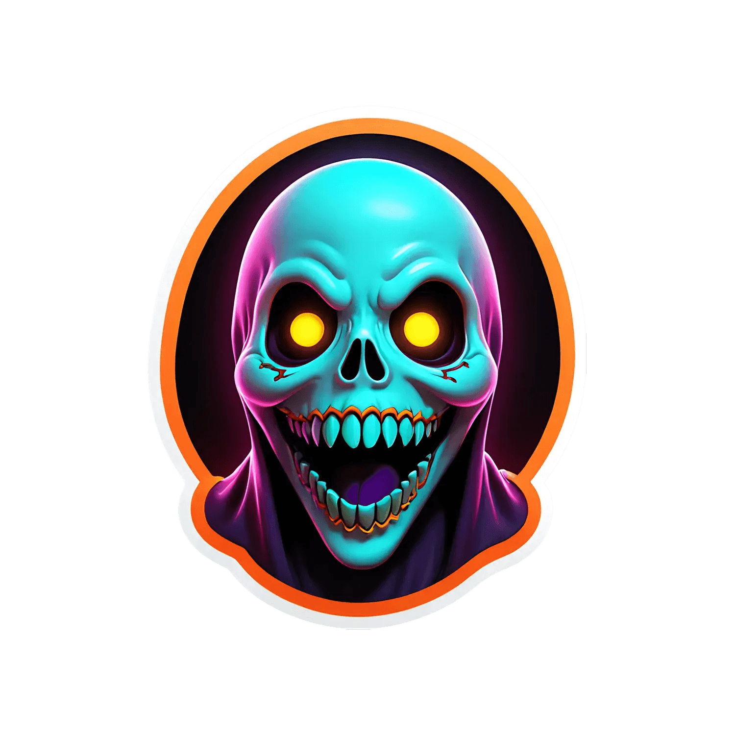 Skull Vibes - Colorful Sticker - Heat Press Transfer