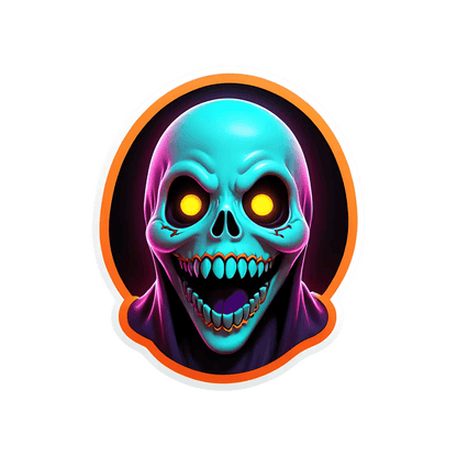 Skull Vibes - Colorful Sticker - Heat Press Transfer