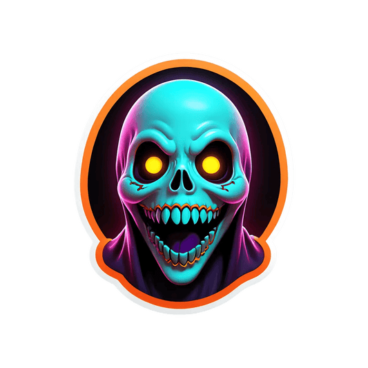 Skull Vibes - Colorful Sticker - Heat Press Transfer