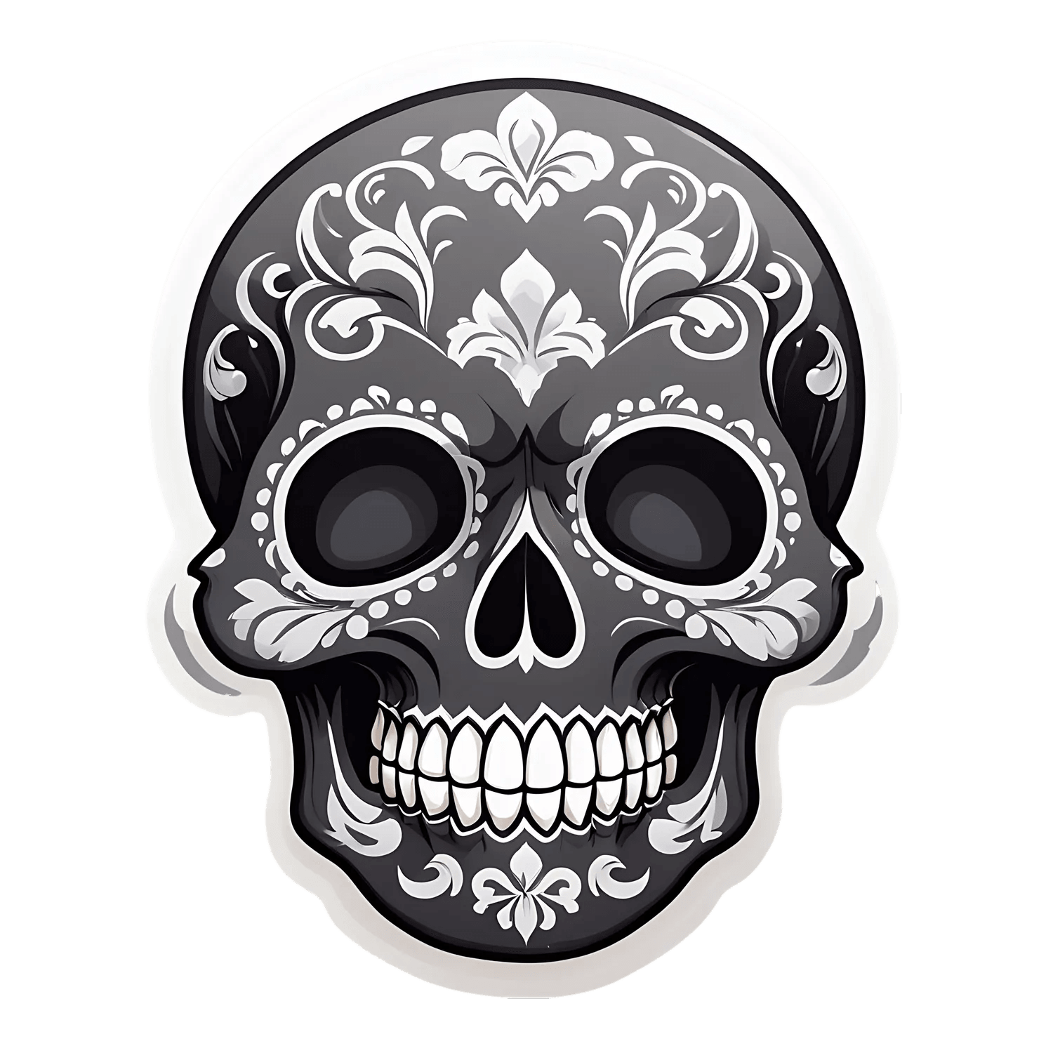 Skull Art - UV Decorative Sticker - Heat Press Transfer