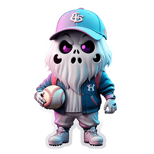Skull Baseball Cap - Cool Sticker - Heat Press Transfer