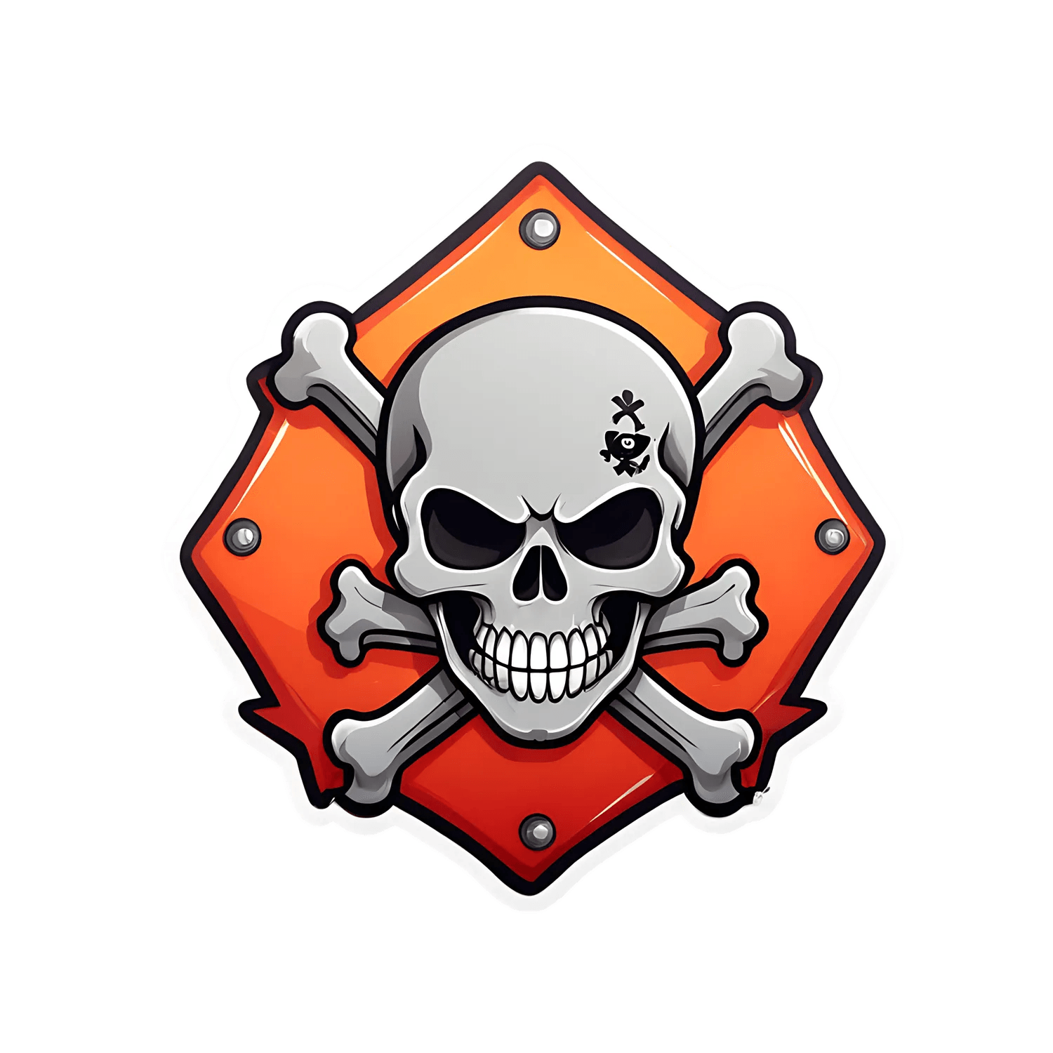 Skull Crossbones - Vinyl Sticker - Heat Press Transfer