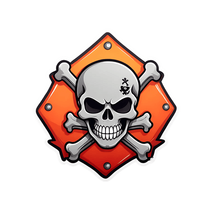 Skull Crossbones - Vinyl Sticker - Heat Press Transfer