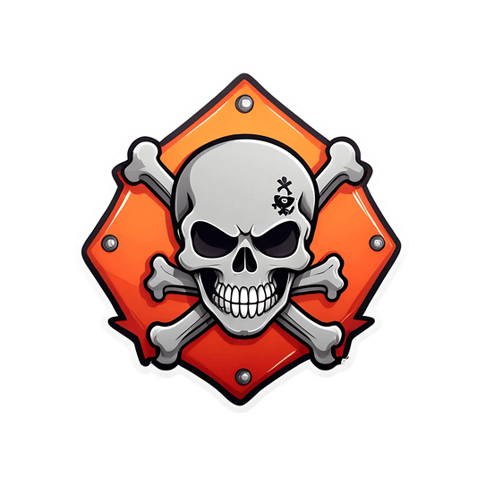 Skull Crossbones - Vinyl Sticker - Heat Press Transfer
