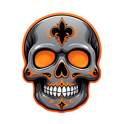 Skull Fleur-de-Lis - Sticker - Heat Press Transfer