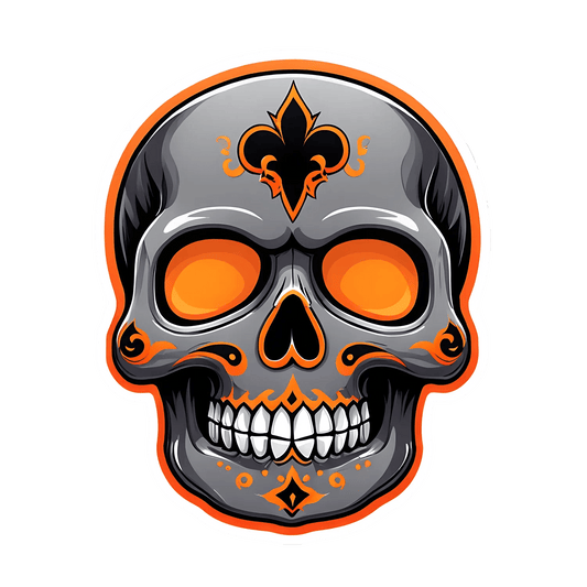 Skull Fleur-de-Lis - Sticker - Heat Press Transfer