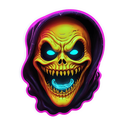 Skull Glow - UV DTF Sticker - Heat Press Transfer