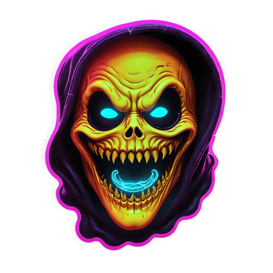 Skull Glow - UV DTF Sticker - Heat Press Transfer