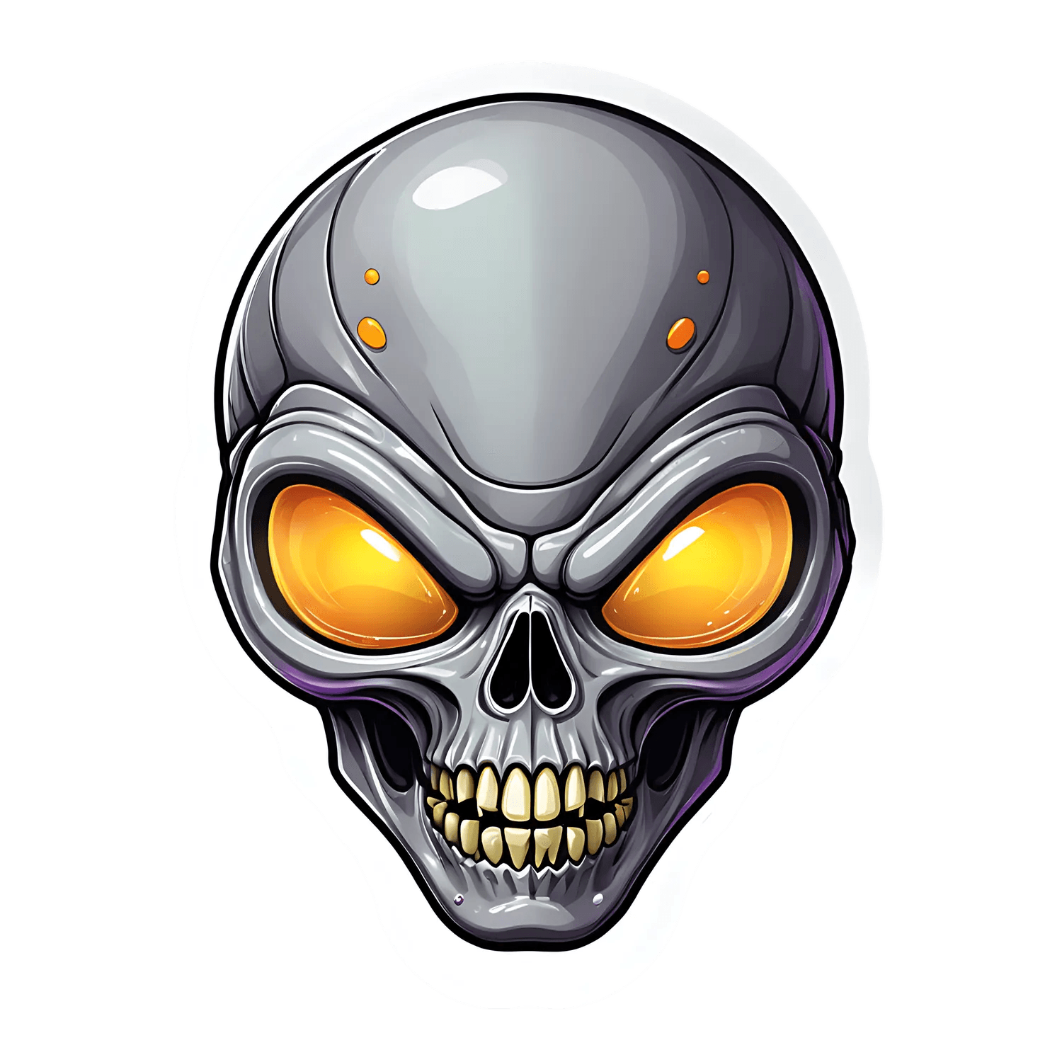 Skull Glow - UV DTF Sticker - Heat Press Transfer