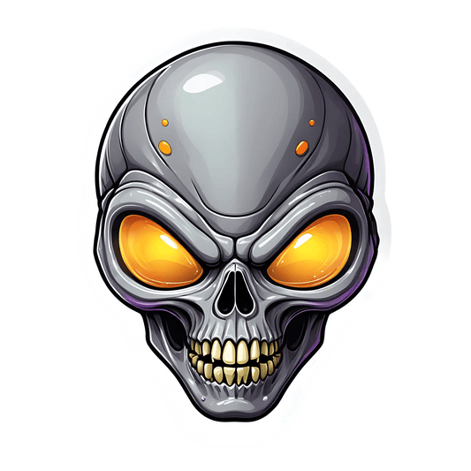 Skull Glow - UV DTF Sticker - Heat Press Transfer