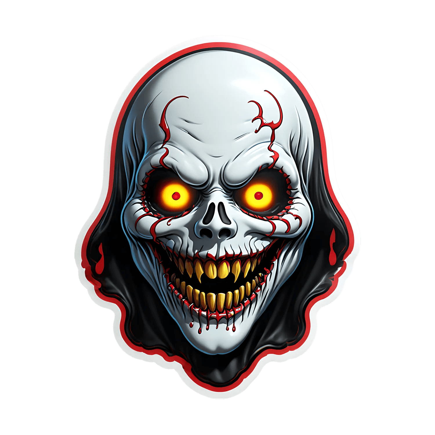 Skull Graphics Sticker - UV DTF Design - Heat Press Transfer