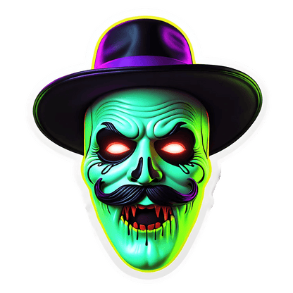 Skull Sticker - Colorful Hat Design - Heat Press Transfer