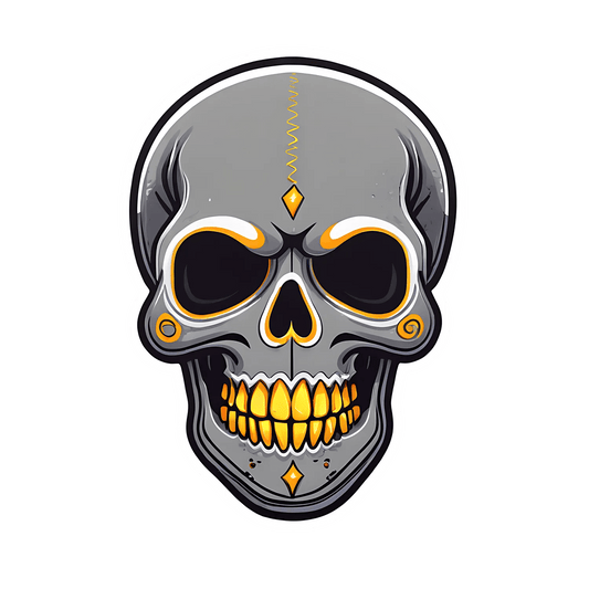 Skull UV Sticker - Bold Graphic - Heat Press Transfer